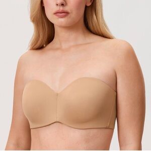DELIMIRA Women's Strapless Bra Unlined Underwire Minimizer Support 34G
